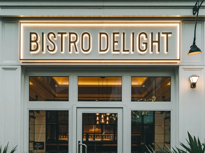 Rotulación Burriana blog letras corpóreas Bistro Delight